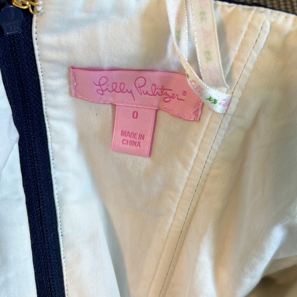 EUC Lilly Pulitzer Strapless Dress with Embedded Patter and Ruffles at Bust - Picture 5 of 7